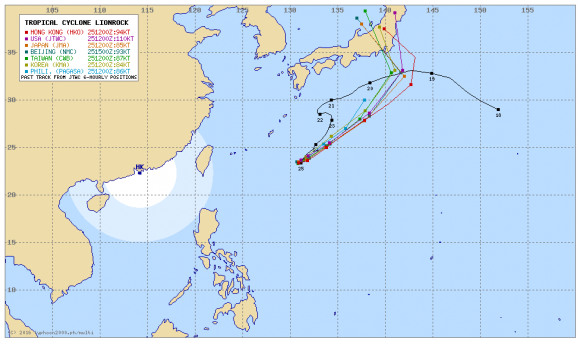 台風10号近隣アジア各国